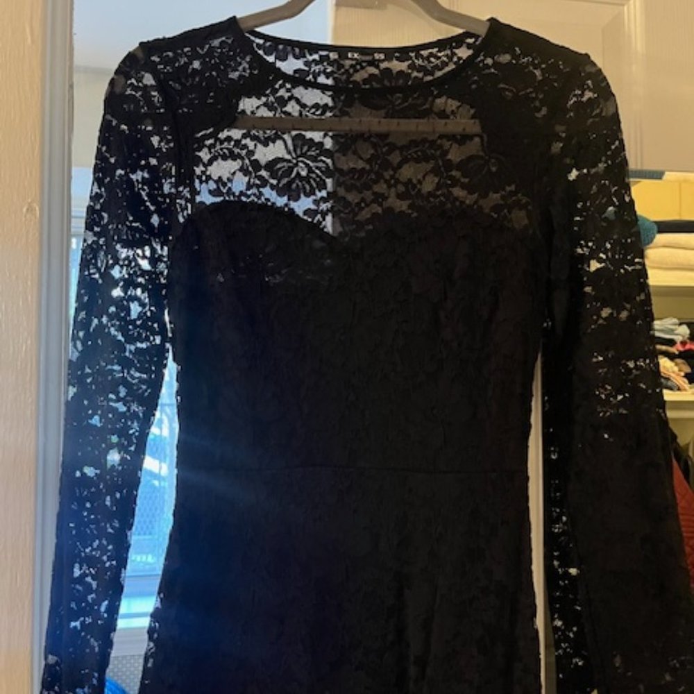 Black lace dress